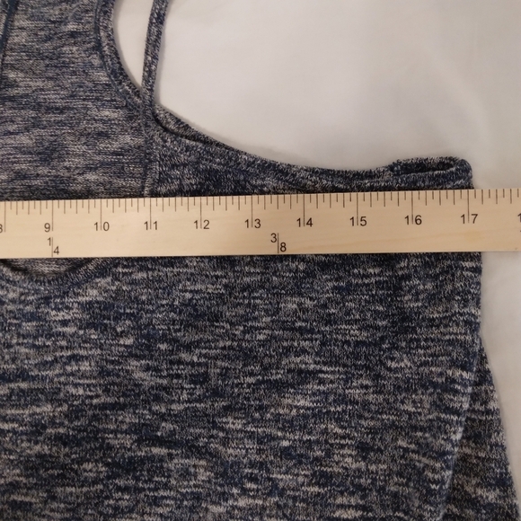Size SP American Eagle Spaghetti Strap Sweater Dress Racer Back Heather Blue - Picture 5 of 7